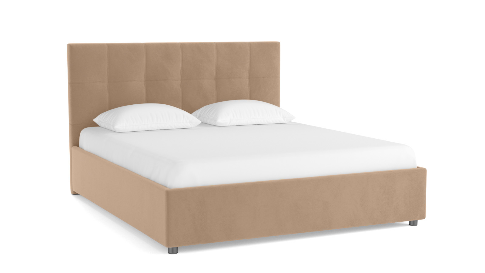 

Двуспальная кровать Askona Greta + основание с ламелями 090*200 тк. Casanova Stone, Коричневый, Greta