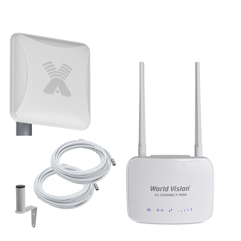 фото Комплект интернета wifi для дачи и дома 3g/4g/lte - mini с антенной petra bb mimo 15дб world vision