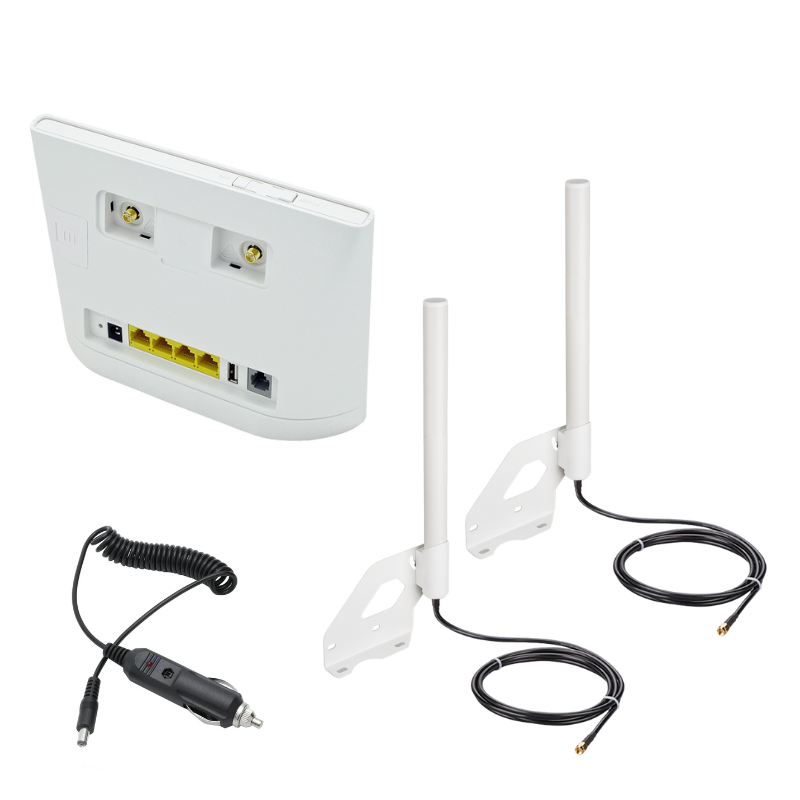 

Роутер 3G/4G-WiFi Huawei B315s-22 с двумя врезными антеннами для машины