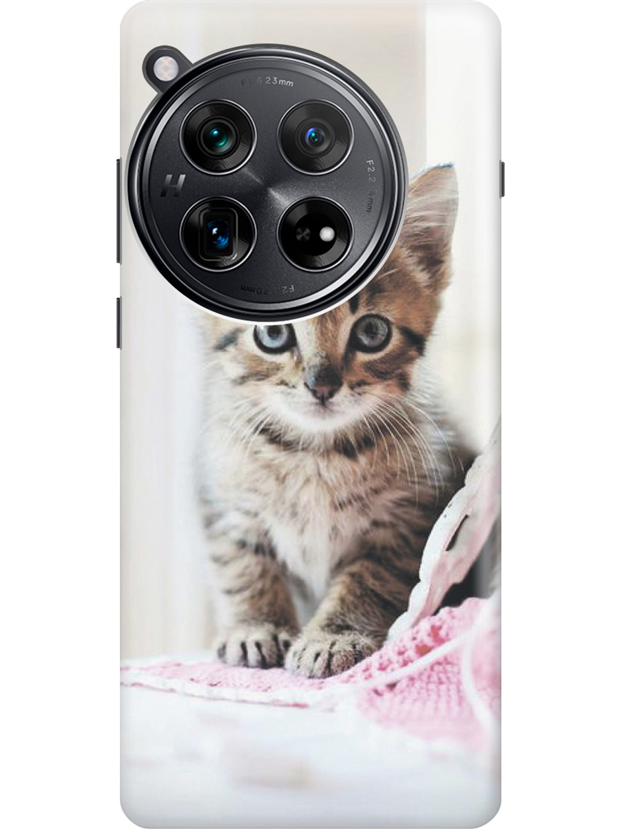 

Силиконовый чехол на OnePlus 12 с рисунком "Милый котенок", Белый;коричневый, 20012114