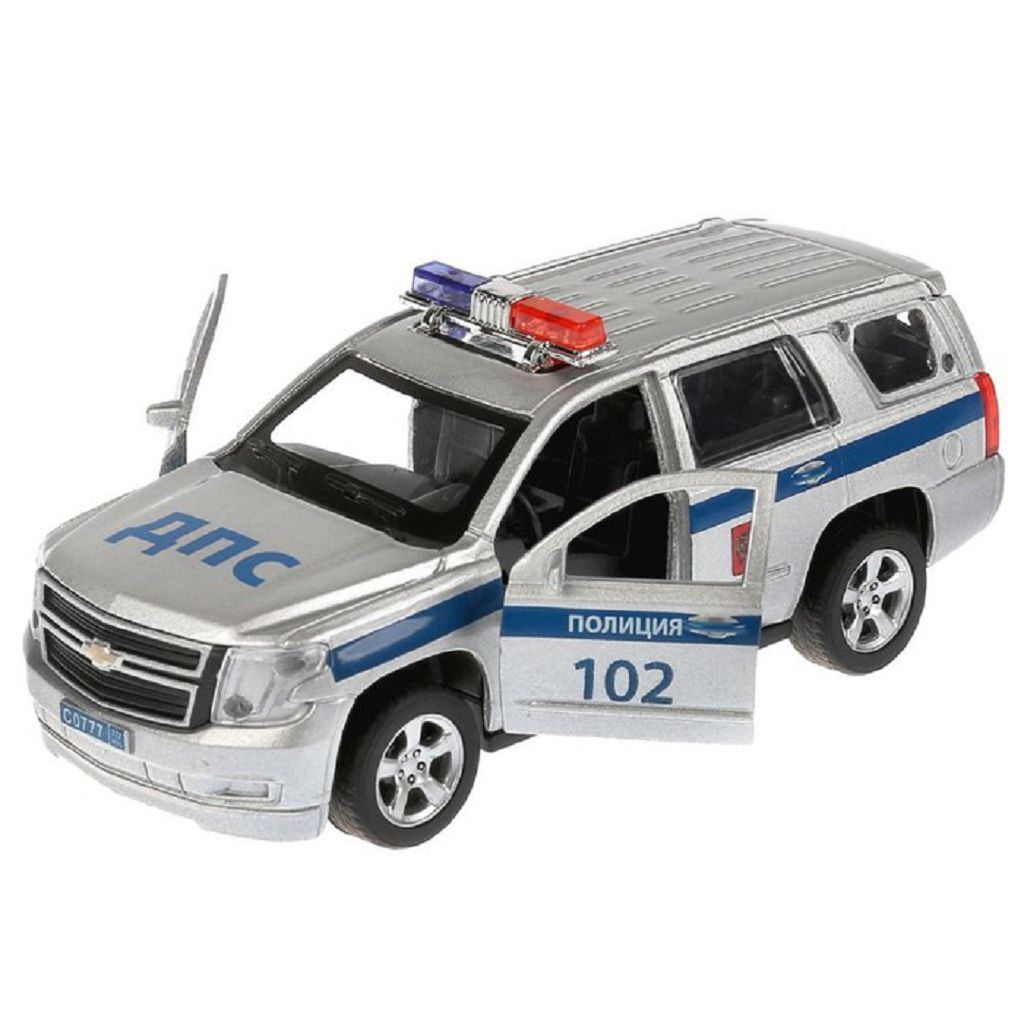 Металлическая модель Технопарк Chevrolet Tahoe Полиция серый. Длина модели: 12 см коврик в багажник для chevrolet aveo i sedan 2003 2011