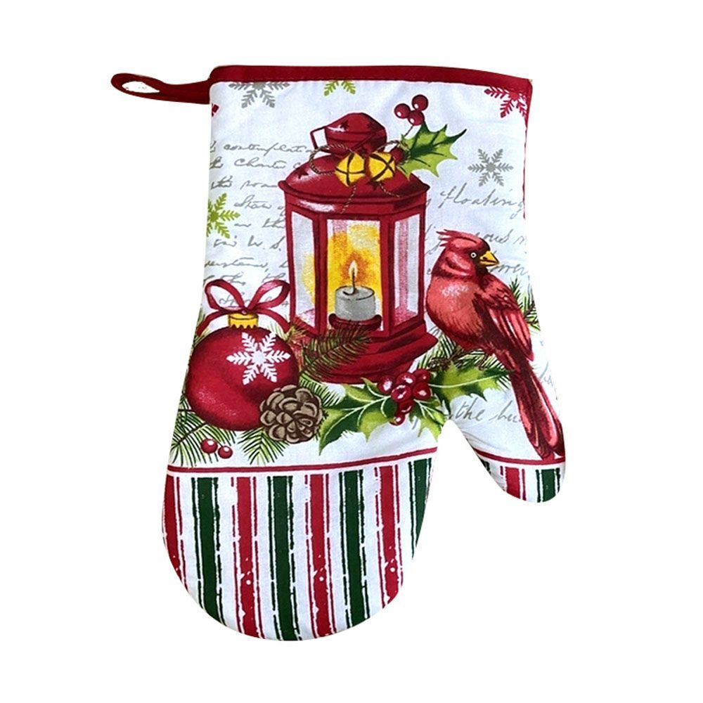 

Рукавица Wellness Фонарик 17x27 см хлопок разноцветная, Белый;красный