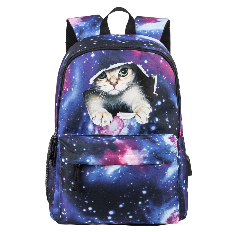 Рюкзак школьный для подростков ортопедический Space Cat рюкзак для ноутбука tellur 15 6 notebook backpack companion usb port gray