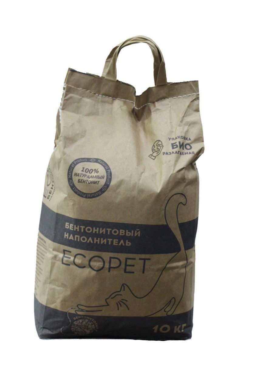 Наполнитель бентонитовый 10 кг. ECOPET 72штпаллет