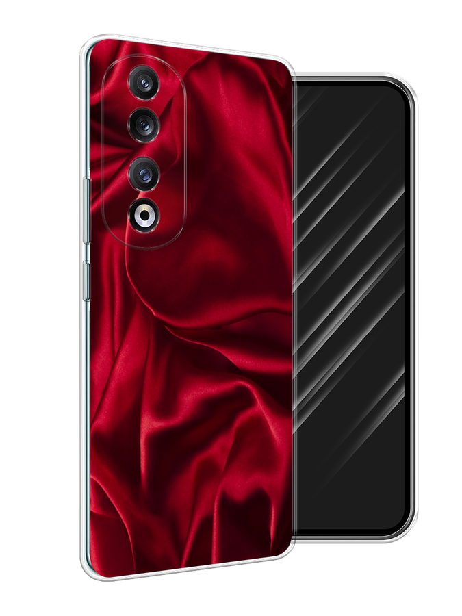 

Чехол Awog на Honor 90 Pro "Текстура красный шелк"