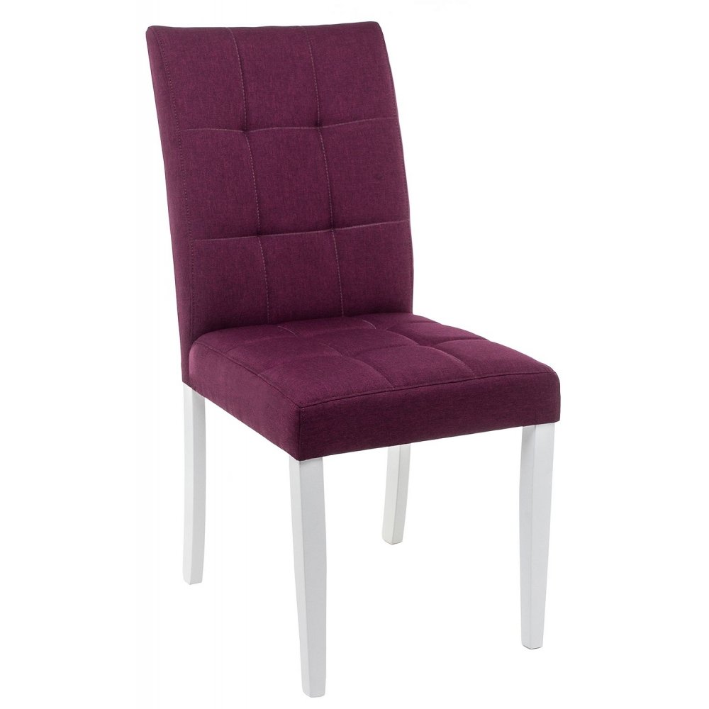 фото Стул woodville madina white / fabric purple