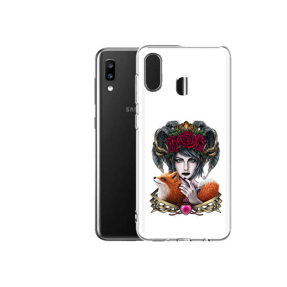 

Чехол MyPads Tocco для Samsung Galaxy A20 девушка с лисой, Прозрачный, Tocco