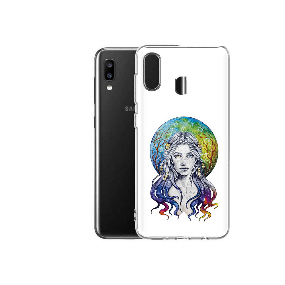 

Чехол MyPads Tocco для Samsung Galaxy A20 девушка с красивыми волосами, Прозрачный, Tocco