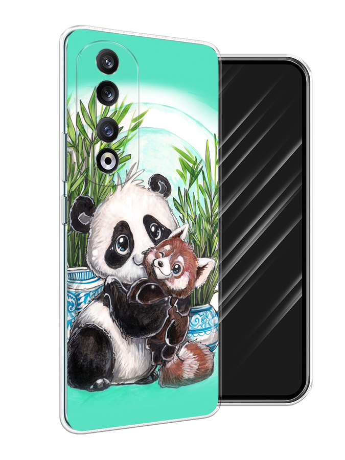 

Чехол Awog на Honor 90 Pro "Друзья зверята", Бирюзовый;белый;черный