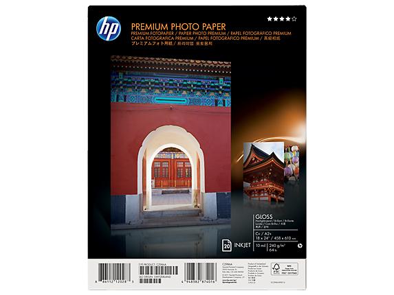 

HP Глянцевая фотобумага НР Premium – 20 листов/A2+/458 x 610 мм 240г/м2
