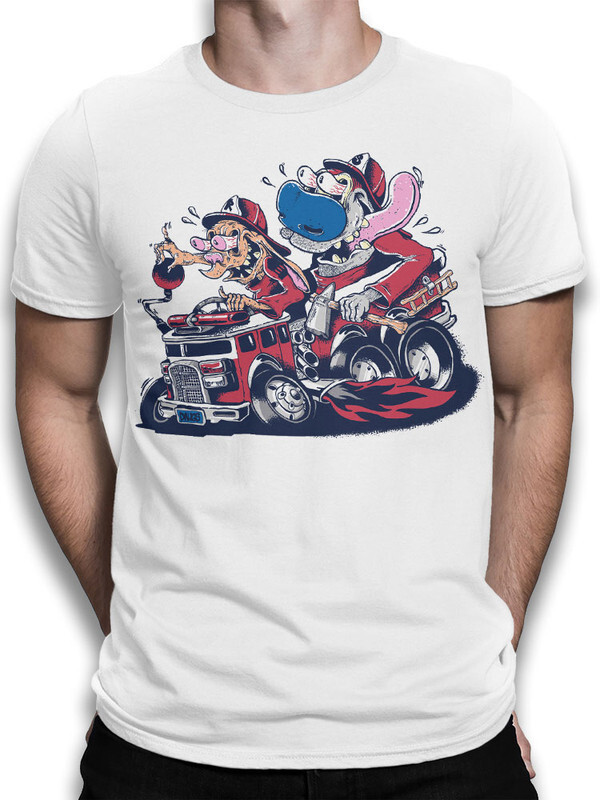 

Футболка мужская Design Heroes Шоу Рена и Стимпи белая 3XL, Шоу Рена и Стимпи
