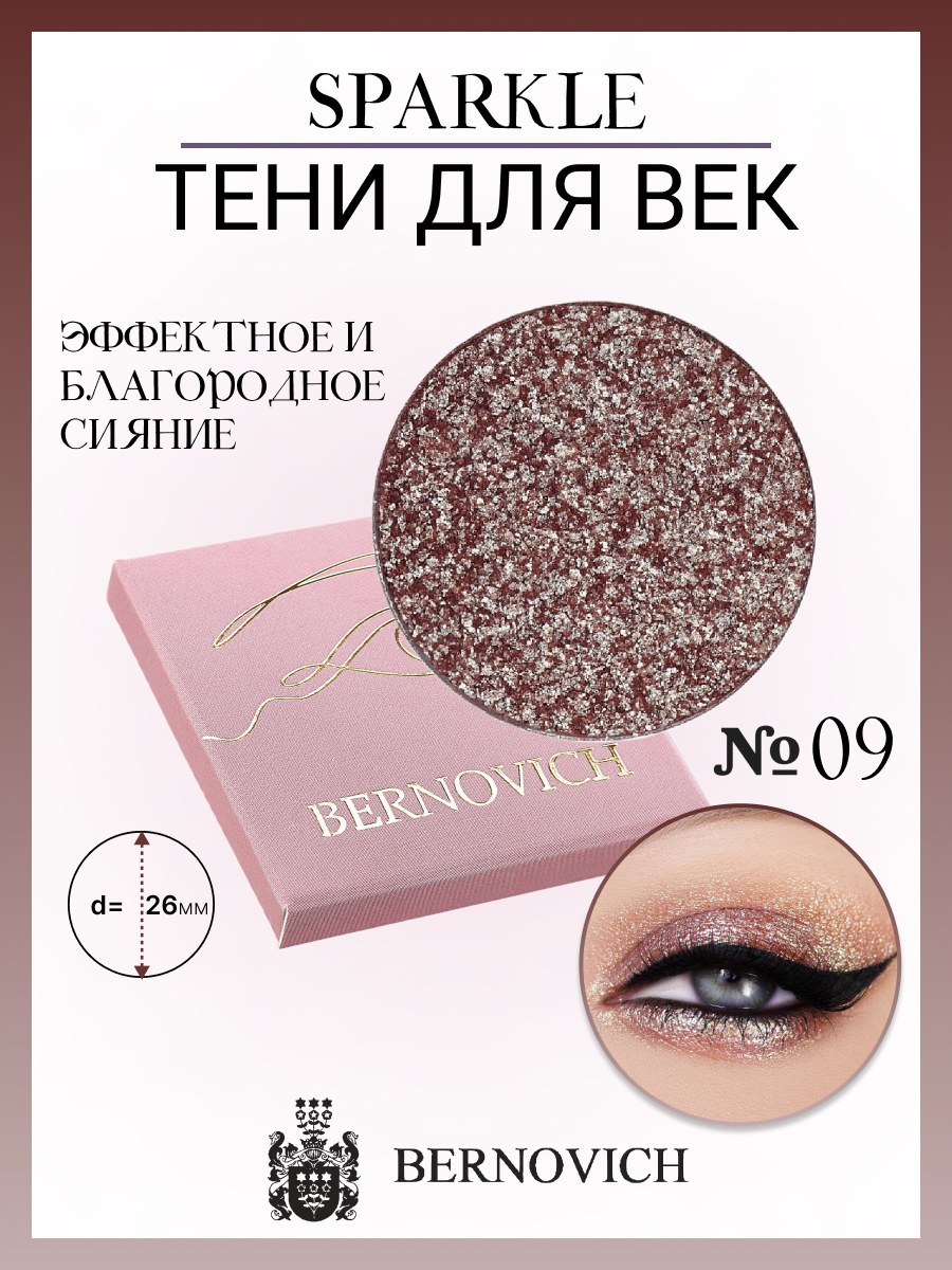 Тени для век Bernovich X 09 Sparkle 1,5г New Польша