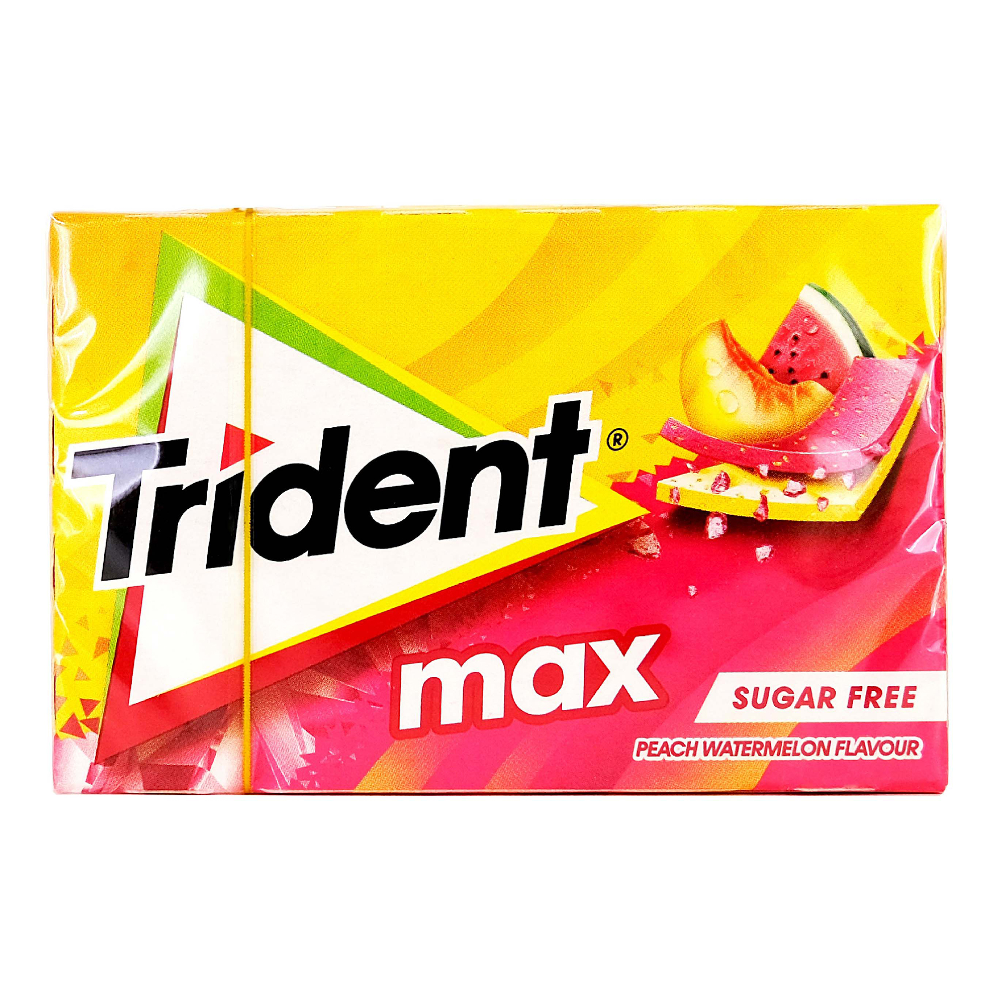 Жевательная резинка Trident max арбуз-персик 23 г