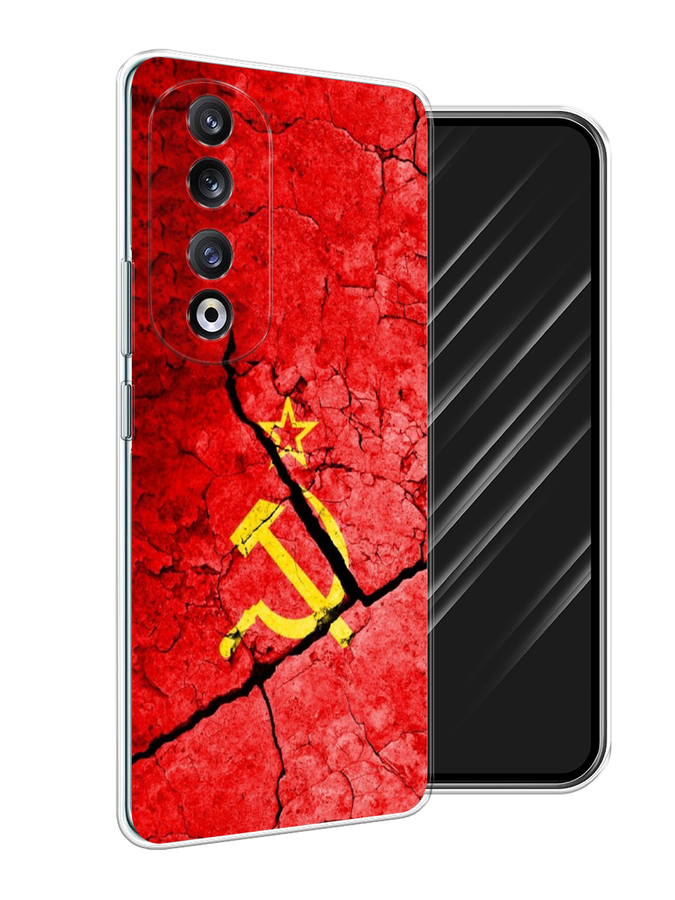 

Чехол Awog на Honor 90 Pro "СССР", Красный;черный;желтый