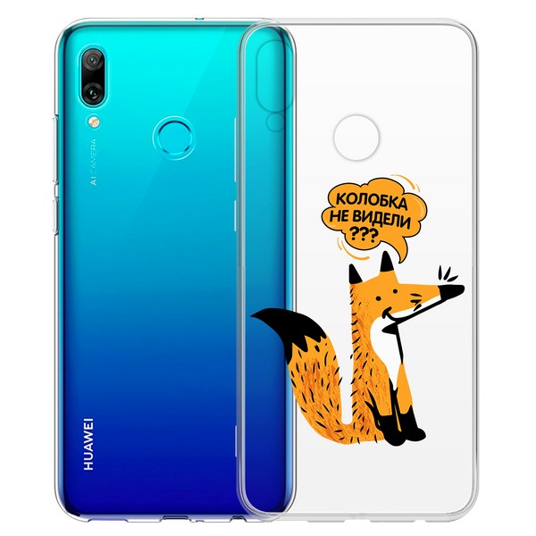 фото Чехол-накладка krutoff clear case "лиса" для huawei p smart (2019) / honor 10 lite (2019)