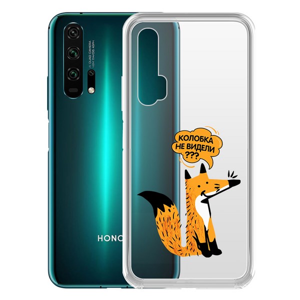 

Чехол-накладка Krutoff Clear Case "Лиса" для Honor 20 Pro/Nova 5T