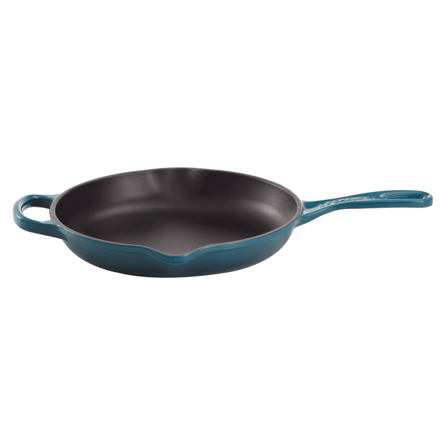 фото Сковорода с чугунной ручкой le creuset cast iron - signature 23 см, чугун, лазурь