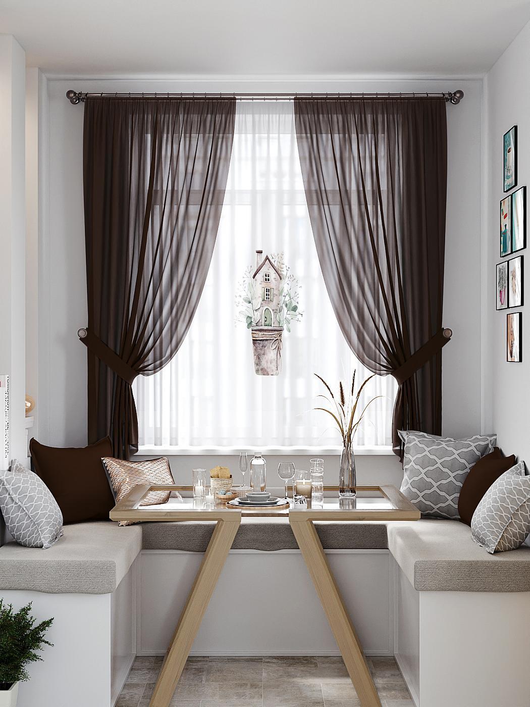 

Комплекты штор AT HOME Санемир высота 180 см, ширина 145 см, Коричневый, 550319