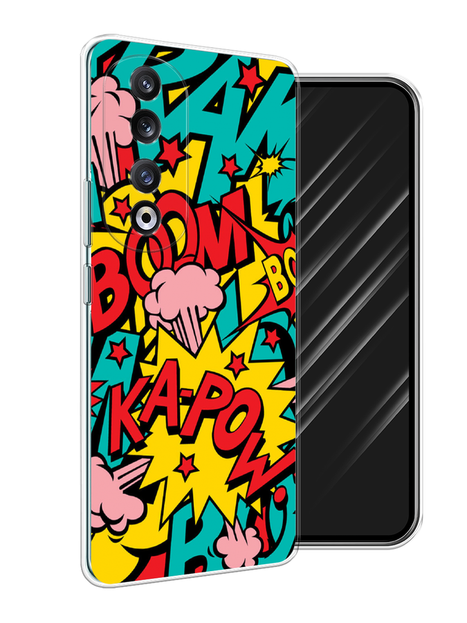 

Чехол Awog на Honor 90 Pro "Постер pop art", Бирюзовый;желтый;красный