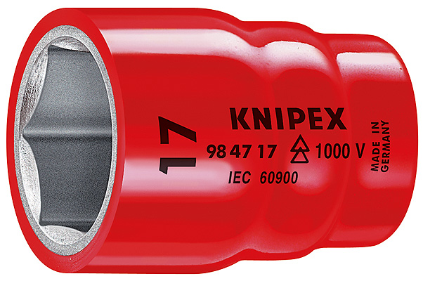 

KNIPEX Головка торцевая VDE DR 3/8 шестигранная, 19 мм, диэлектрическая