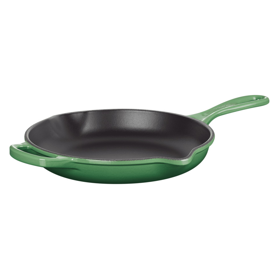 фото Сковорода с чугунной ручкой le creuset cast iron - signature 23 см, чугун, зеленый бамбук