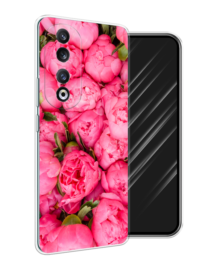 

Чехол Awog на Honor 90 Pro "Прекрасные пионы", Разноцветный