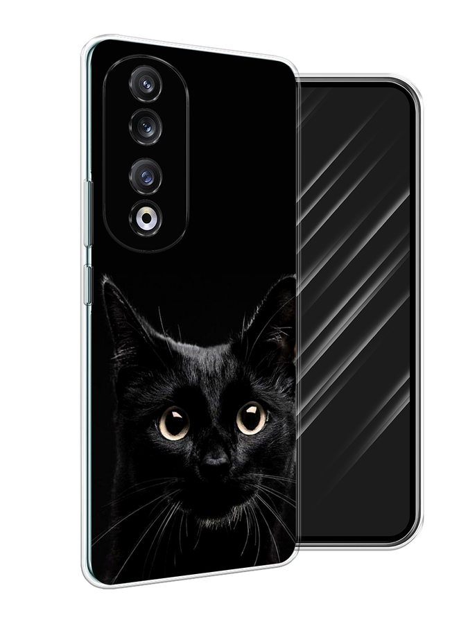

Чехол Awog на Honor 90 Pro "Добрый кот", Черный