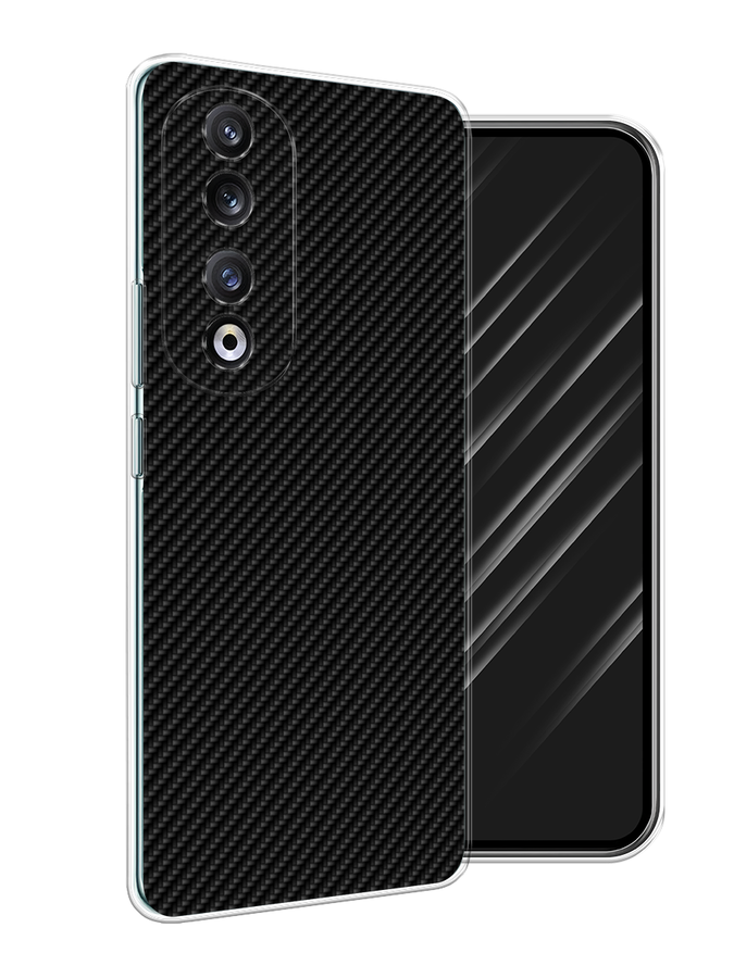 

Чехол Awog на Honor 90 Pro "Черный карбон"