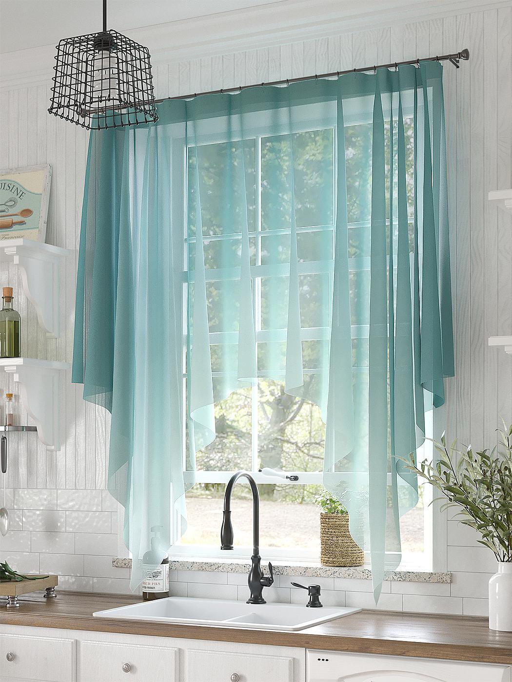 

Комплекты штор AT HOME Кенвиолс высота 145 см, ширина 200 см, Бирюзовый, 534165