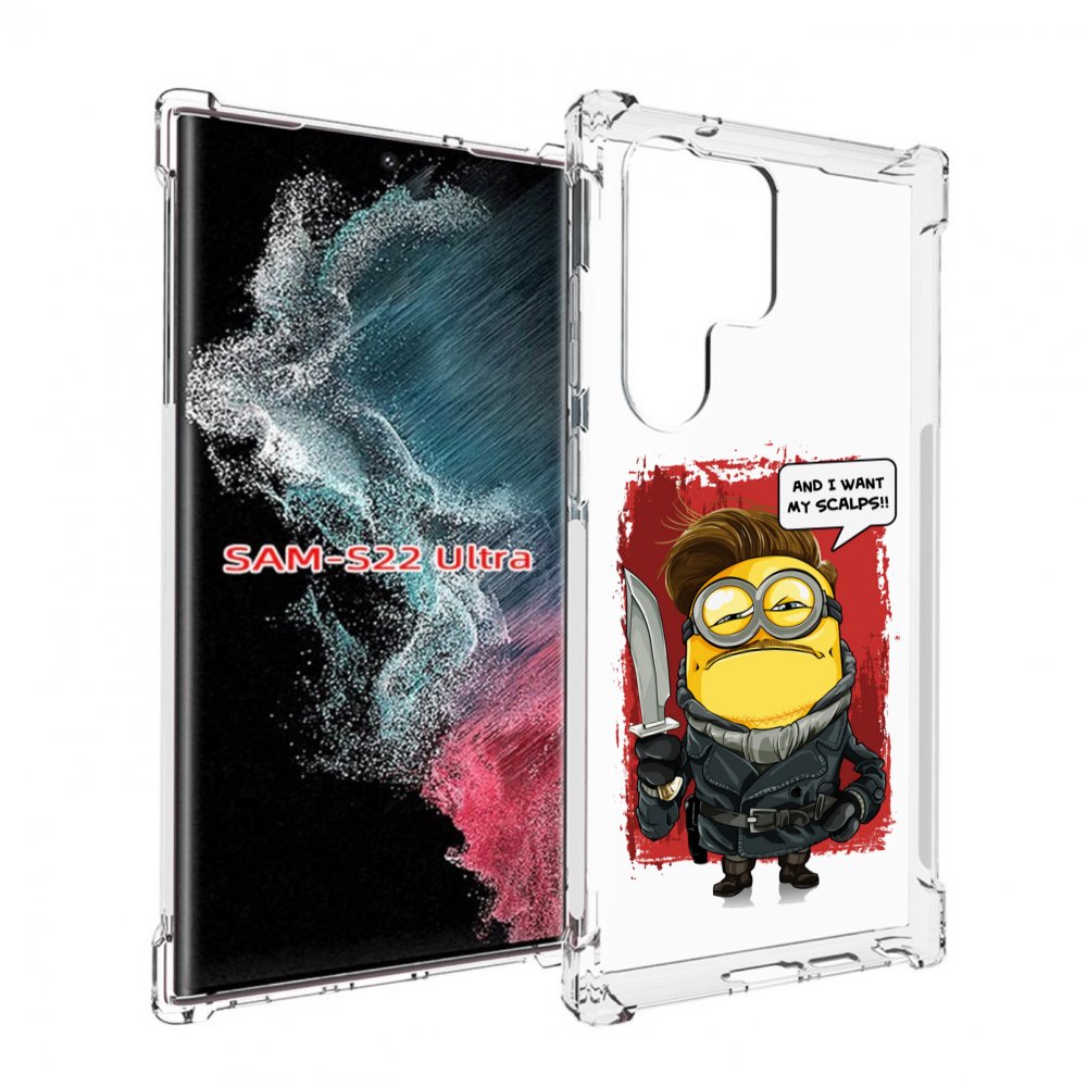 Чехол MyPads миньон убийца для Samsung Galaxy S23 Ultra