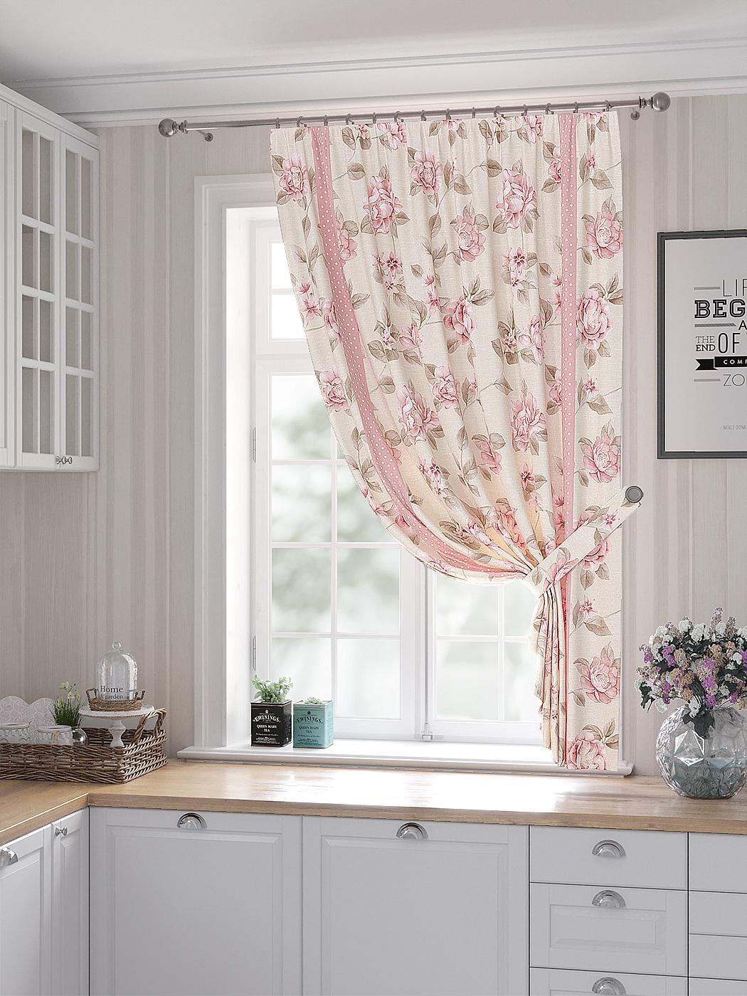 

Комплекты штор AT HOME Френквирес высота 180 см, ширина 150 см, Бежевый, 530424