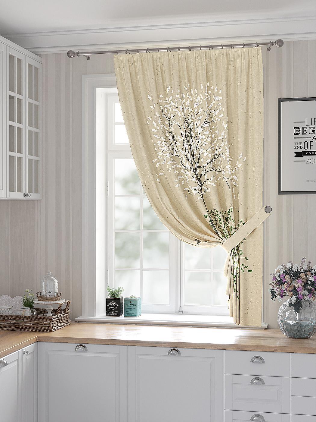 

Комплекты штор AT HOME Милквенрис высота 180 см, ширина 150 см, Бежевый, 530394