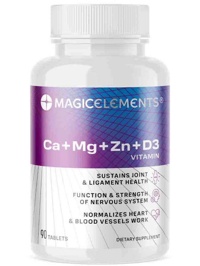 

Ca+Мg+Zn +D3 vitamin Magic Elements таблетки 60 шт.