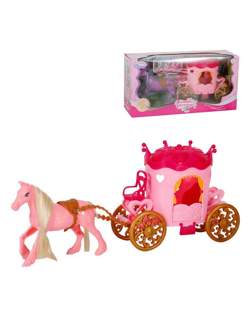 Карета с лошадкой, 1 шт, в ассортименте карета для кукол с малышкой