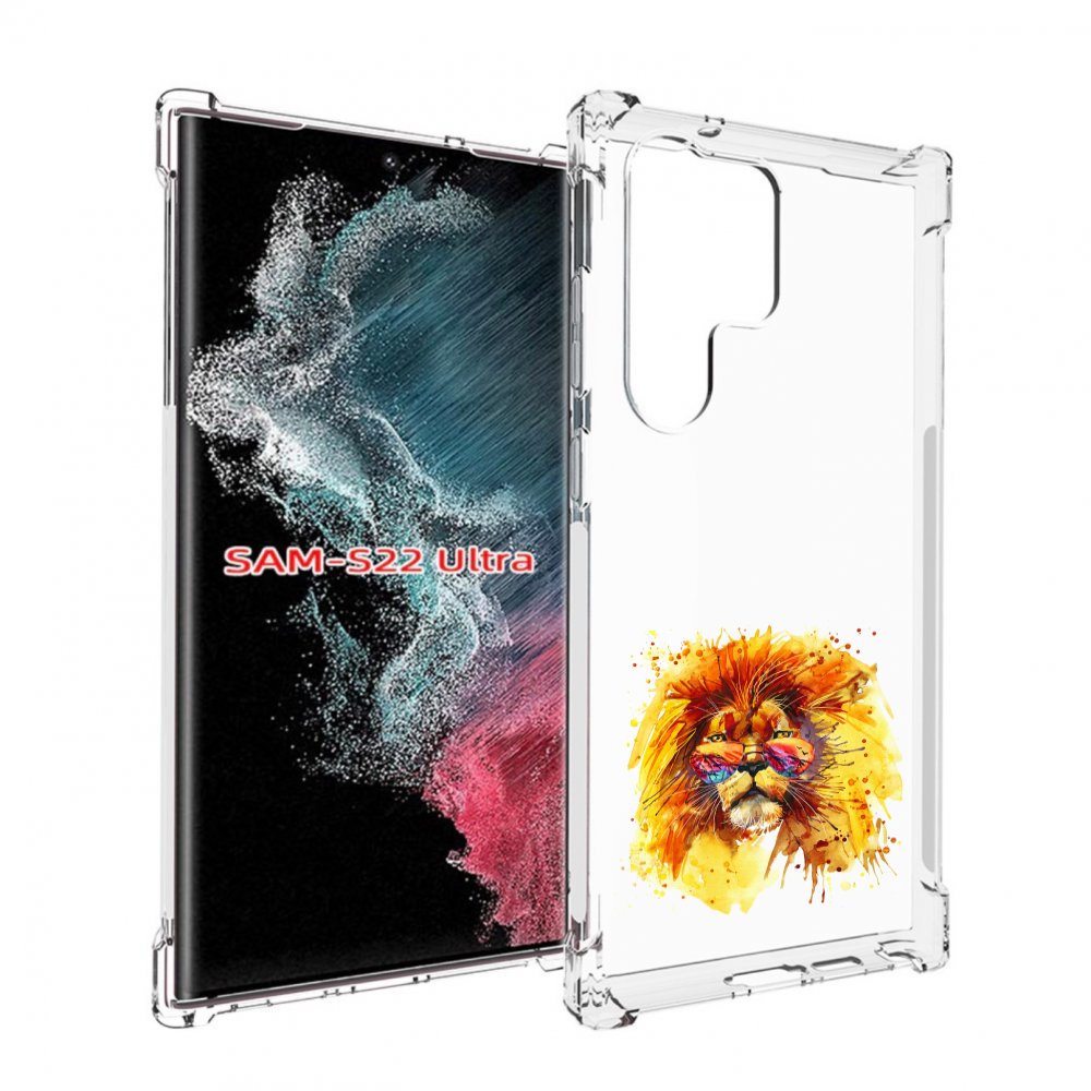 

Чехол MyPads лев в очках для Samsung Galaxy S23 Ultra, Прозрачный, Tocco