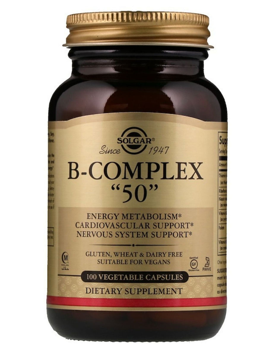 Витамин Solgar B-Complex 50, 100 капсул