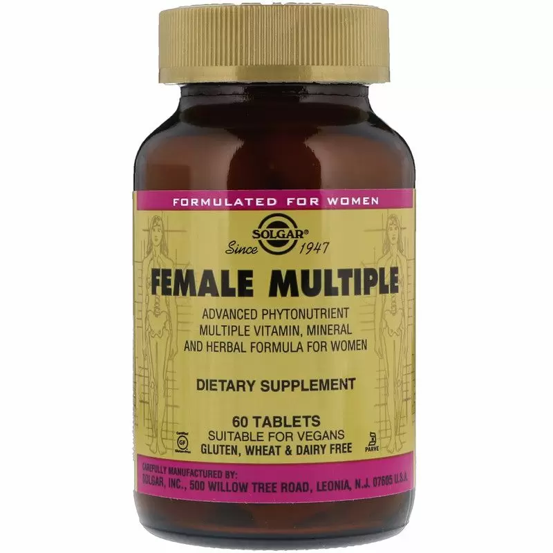 фото Добавка solgar female multiple tablets, 60 таблеток