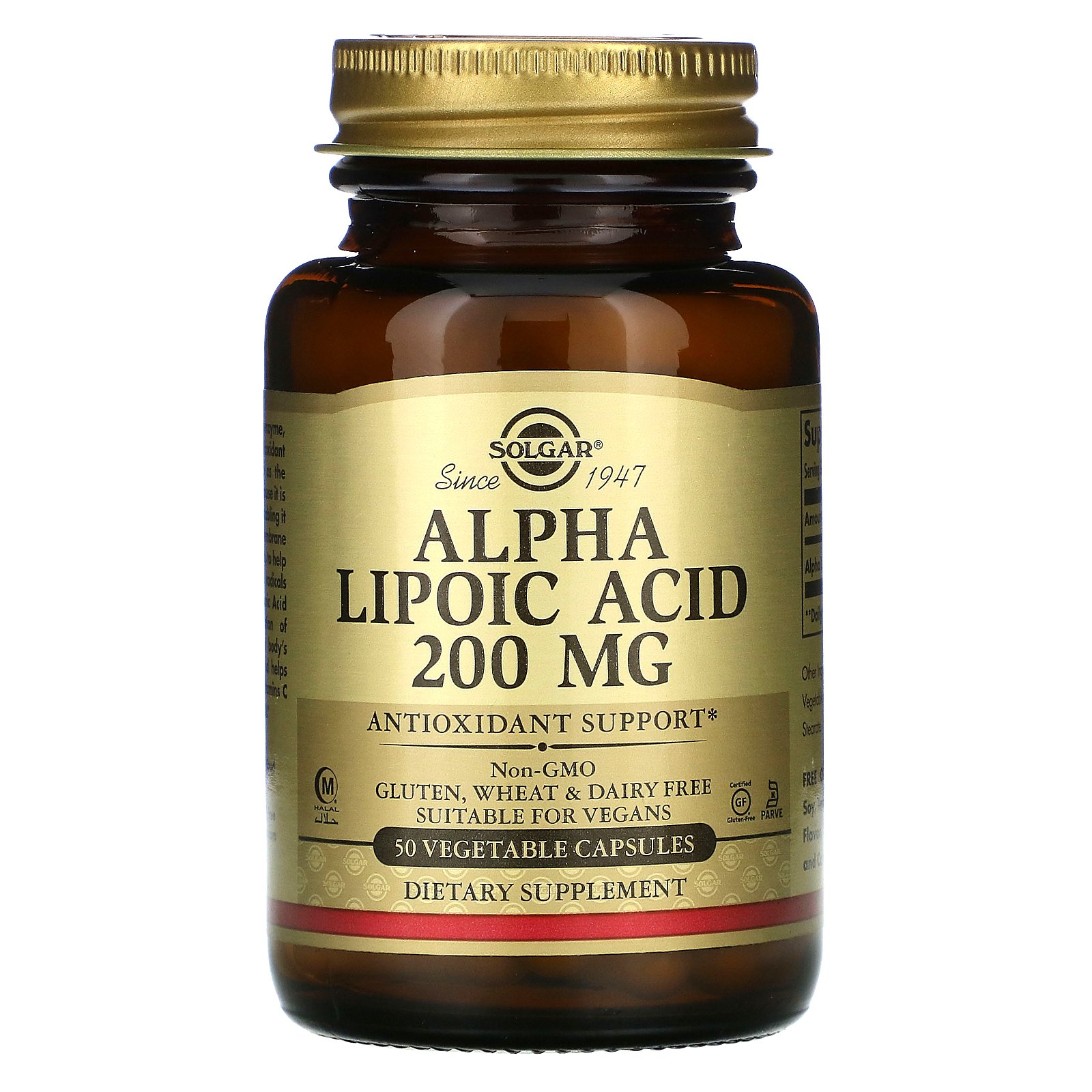 Добавка Solgar Alpha Lipoic Acid 200 mg, 50 капсул