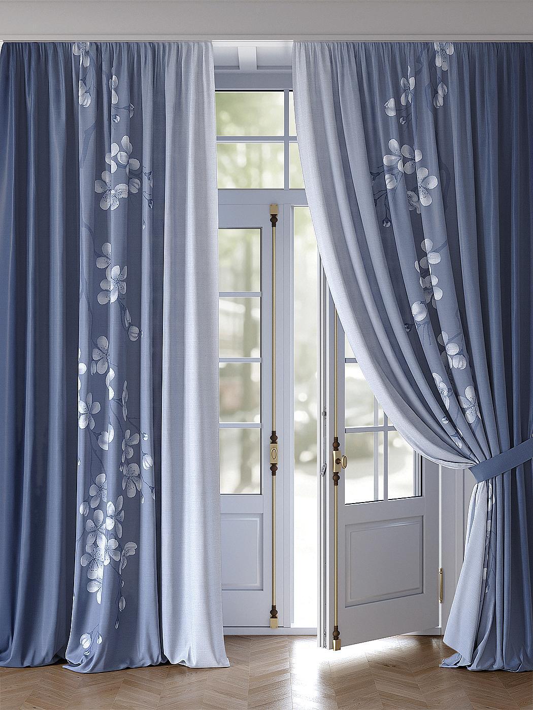 

Комплекты штор AT HOME / шторы в комнату 220х280 см / Рименквирс (синий), 981301