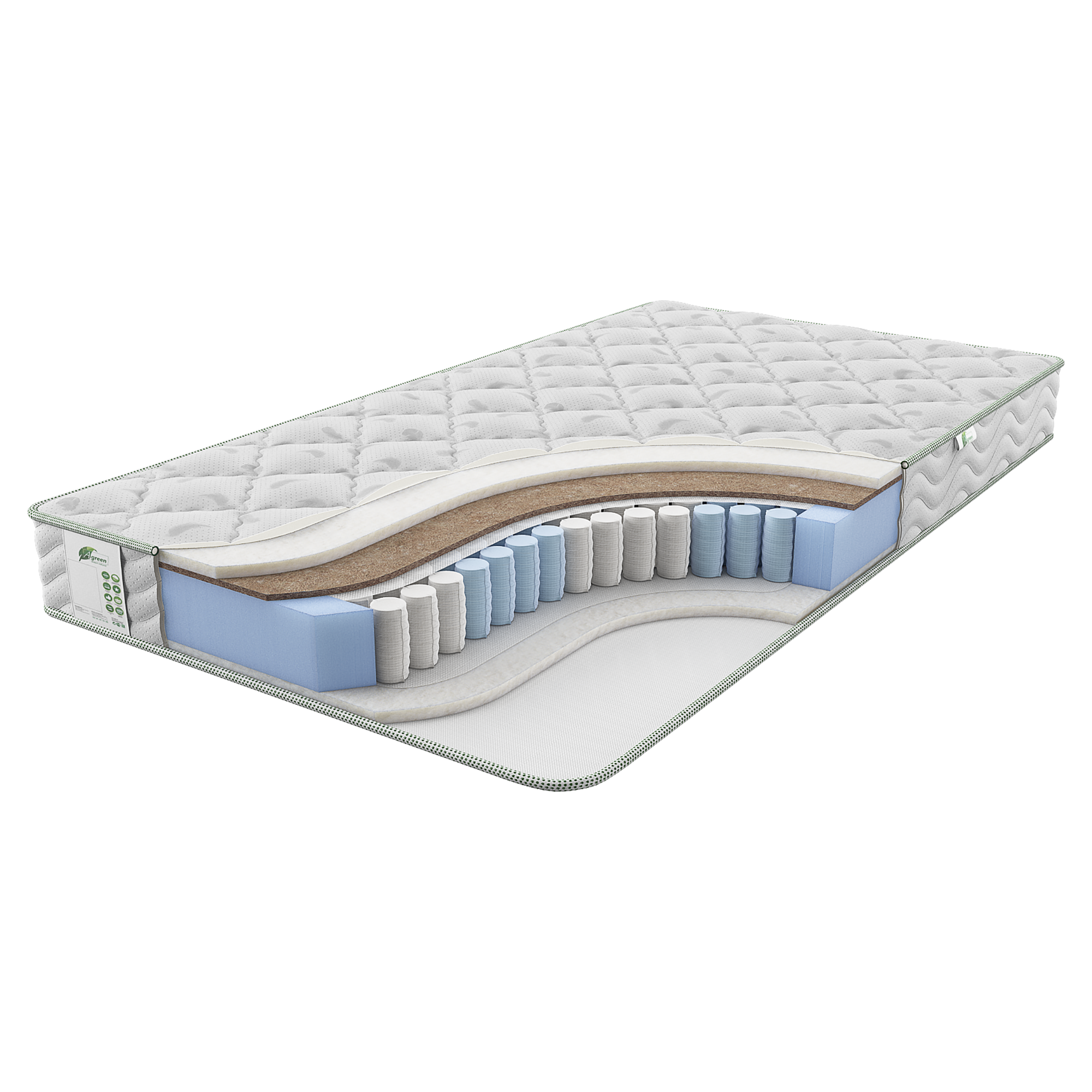 

Матрас Agreen Clean Borneo 110х190, Белый, Clean Borneo
