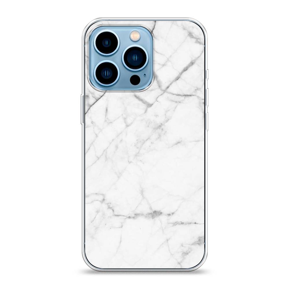 фото Силиконовый чехол "светлый мрамор" на apple iphone 13 pro awog