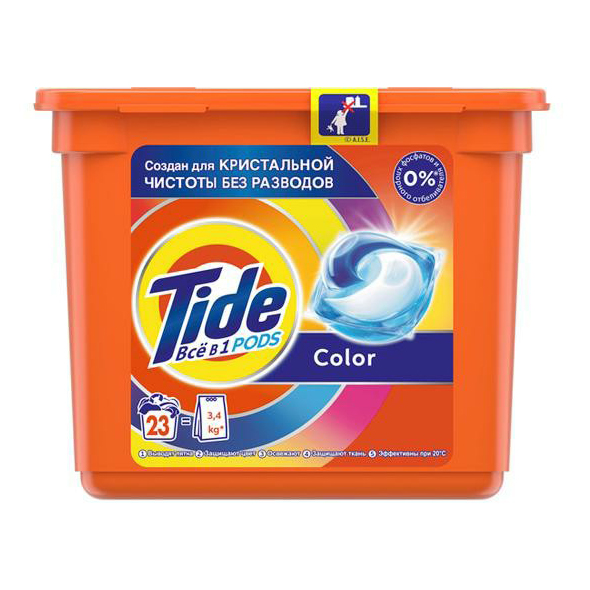 

Средство для стирки в капсулах Tide Все в 1 Color 23 шт