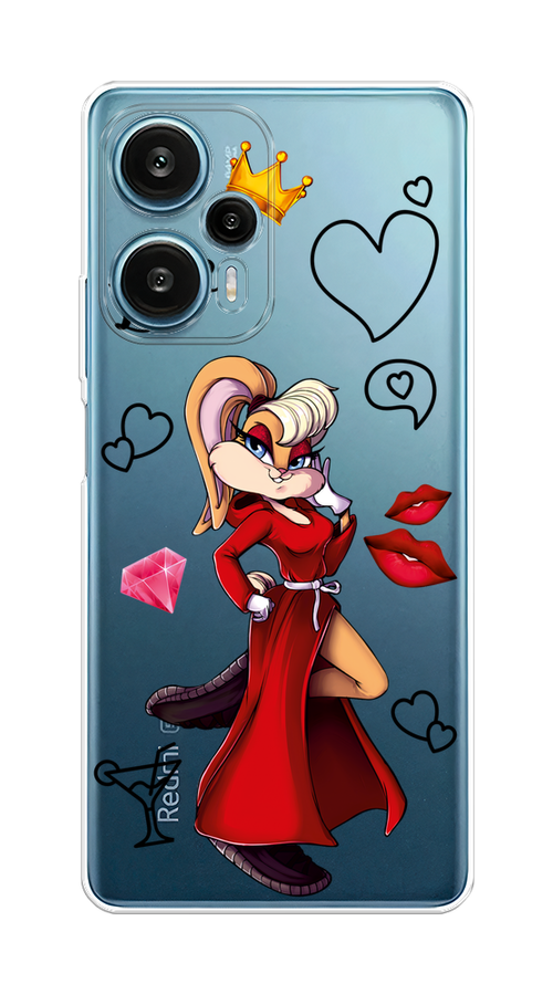 

Чехол на Xiaomi Redmi Note 12 Turbo "Rich Lola Bunny", Красный;бежевый;оранжевый, 318450-6