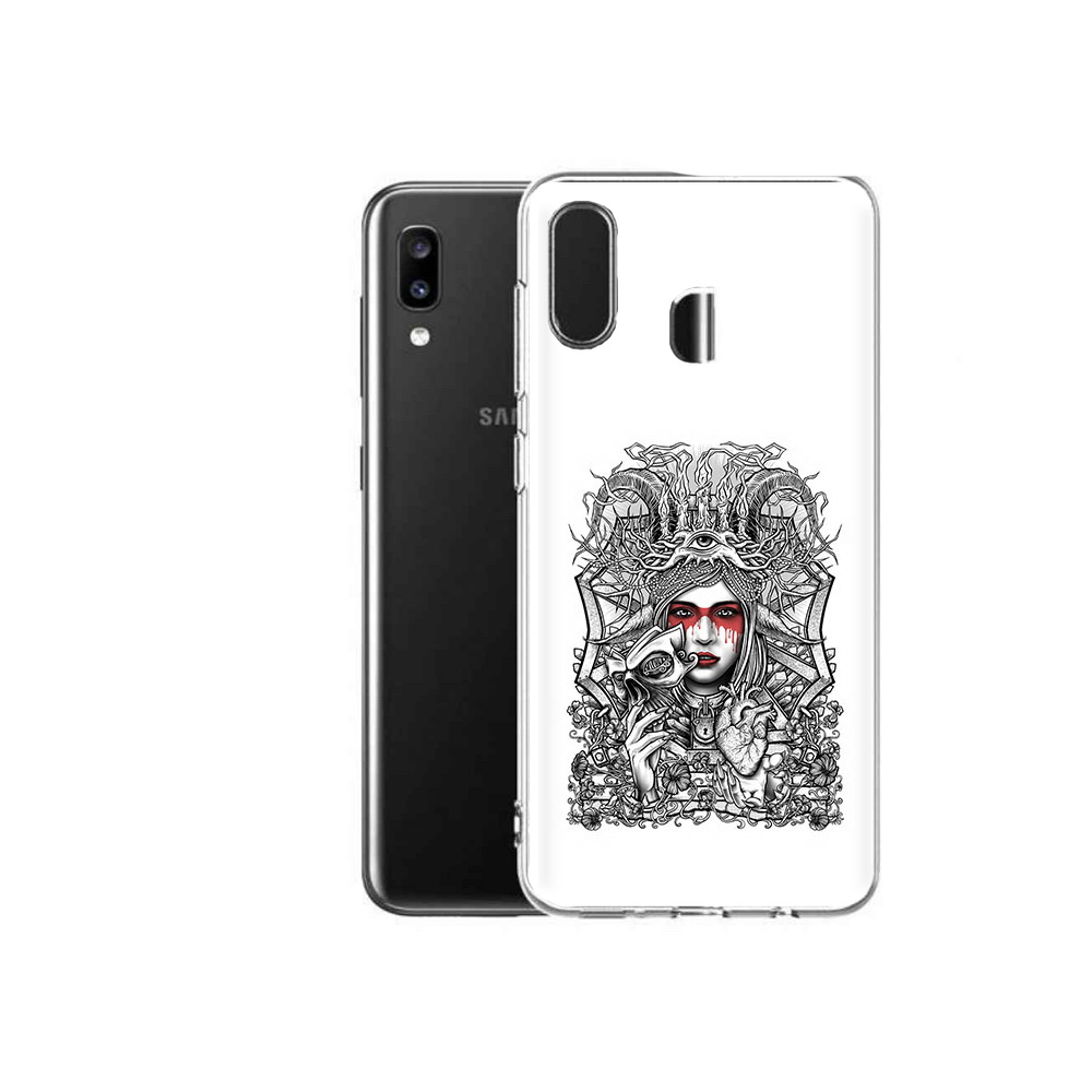 

Чехол MyPads Tocco для Samsung Galaxy A20 грусная девушка, Прозрачный, Tocco