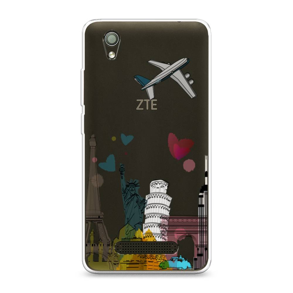 

Чехол Awog на ZTE Blade X3 / ЗТЕ Блэйд X3 "Самолет путешествий", Разноцветный, 130650-10
