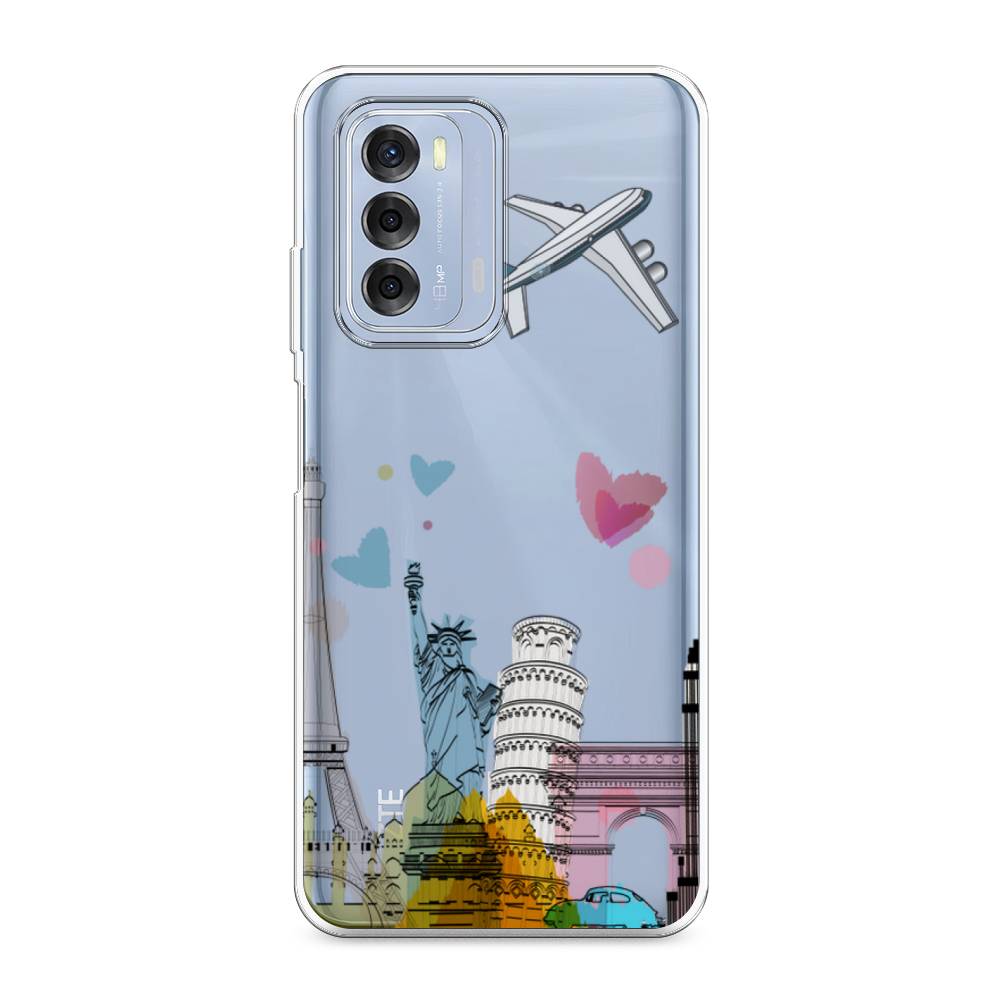 

Чехол Awog на ZTE Blade V40 / ЗТЕ Блэйд V40 "Самолет путешествий", Разноцветный, 136150-10