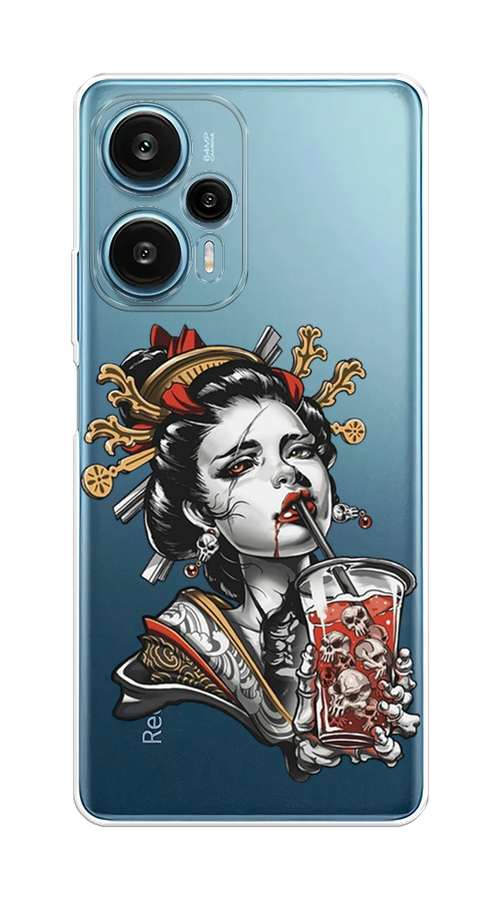

Чехол на Xiaomi Redmi Note 12 Turbo "Опасная гейша", Красный;черный;серый, 318450-4