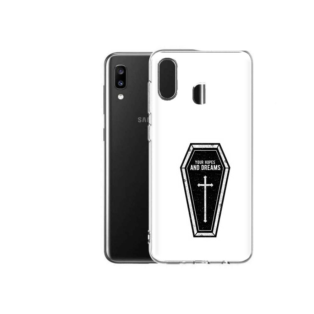 

Чехол MyPads Tocco для Samsung Galaxy A20 гроб с мечтами, Прозрачный, Tocco