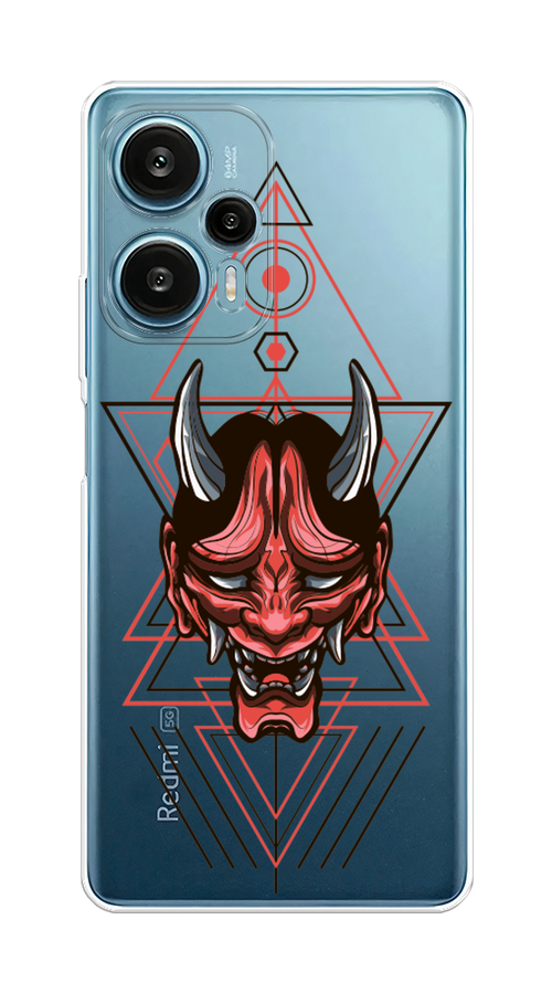 

Чехол на Xiaomi Redmi Note 12 Turbo "Hanya Oni mask", Серый;красный;черный, 318450-4