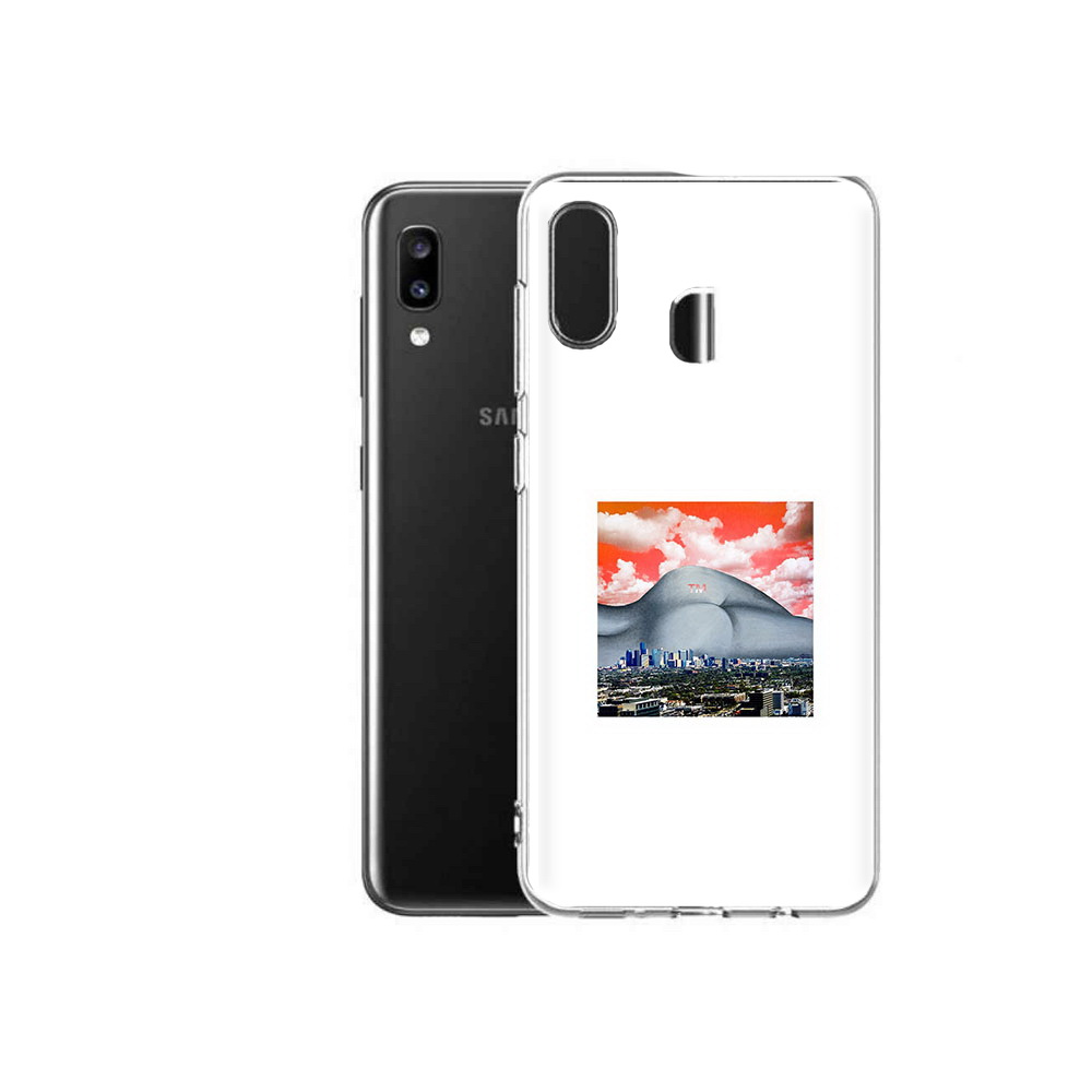 

Чехол MyPads Tocco для Samsung Galaxy A20 город с девушкой на фоне, Прозрачный, Tocco